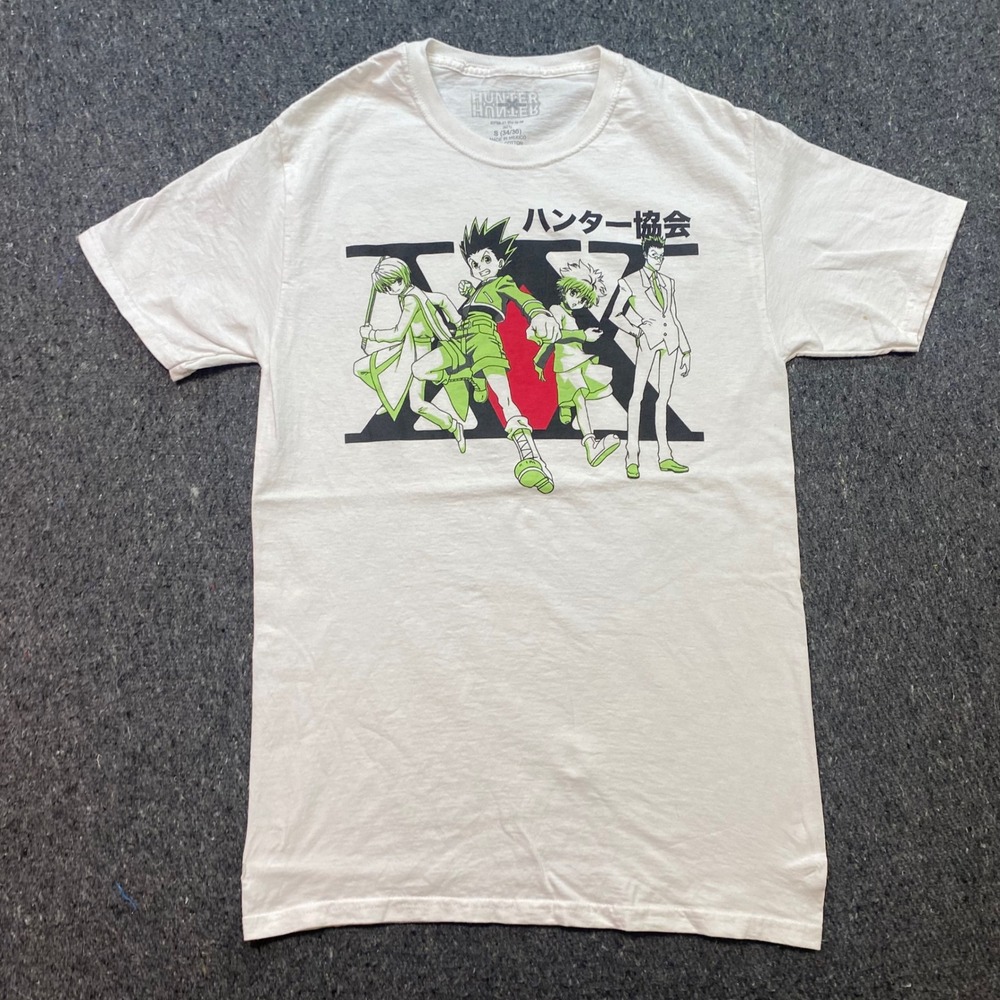 Hunter x Hunter Graphic Shirt Sz S Mens White Anime Skater Gon Killua Streetwear